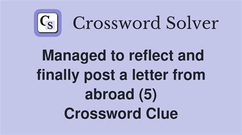 from abroad crossword clue